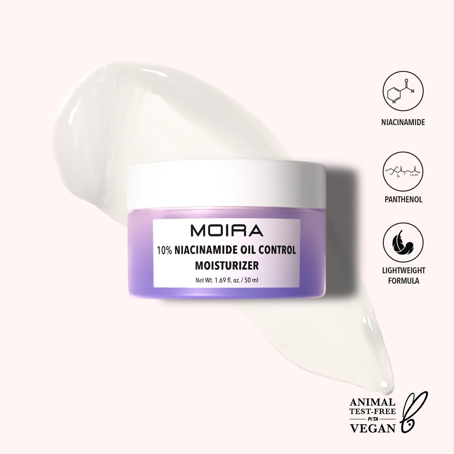 MOIRA Hydratant anti-sébum à 10 % de niacinamide