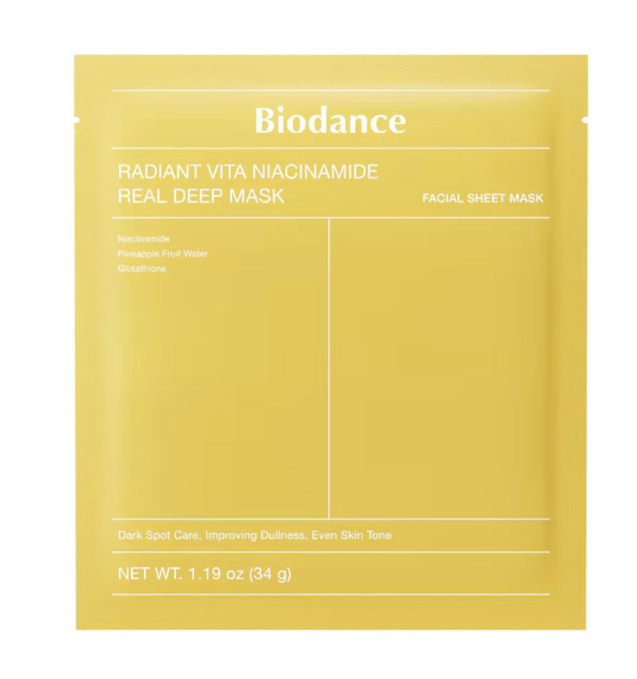 Biodance - Radiant Vita Niacinamide Real Deep - Masque illuminateur et unifiant